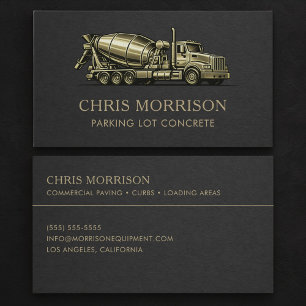 Parking Lot Concrete Contractor Services Business Card
