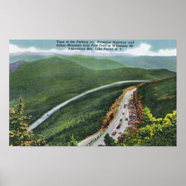 Parking Lot, Memorial Hwy, Esther Mt Poster (Front)