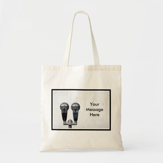 Parking Metres and Blank City Wall Tote Bag (Front)