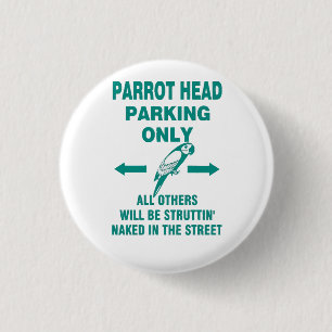 Parking only  3 cm round badge