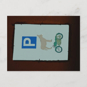 Parking Sign at TransPecos Guitars - Alpine, TX Postcard