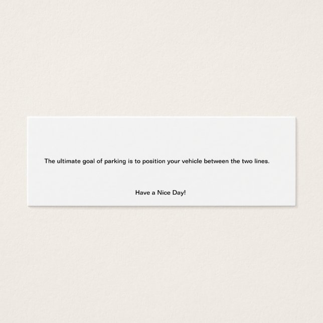 Parking Ticket (Front)