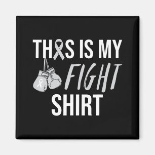 Parkinson Awareness Grey Ribbon Magnet