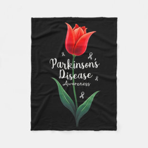 Parkinson Disease Awareness Tulip April Month  Fleece Blanket
