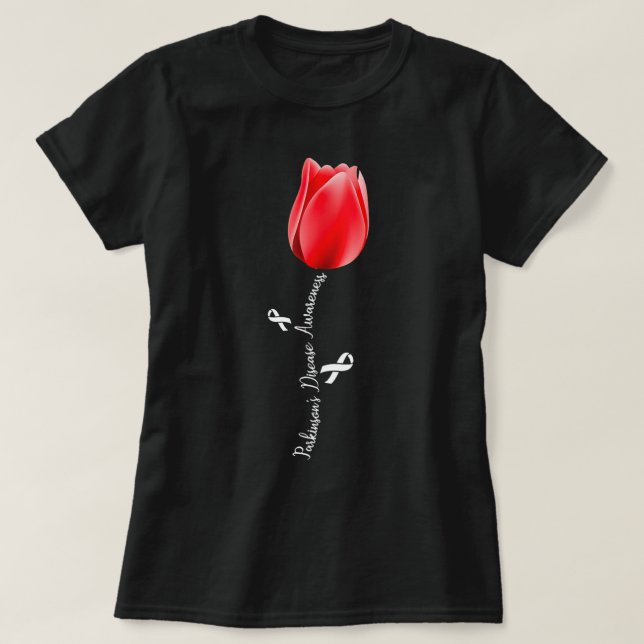 Parkinson Disease Awareness Tulip April Month T Sh T-Shirt (Design Front)