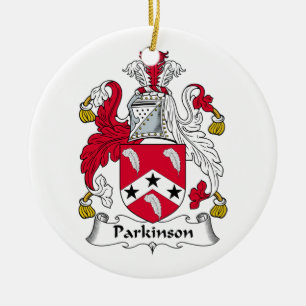 Parkinson Family Crest Ceramic Tree Decoration