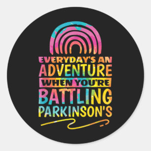 Parkinson Quote Design For Parkinsons Awareness  Classic Round Sticker