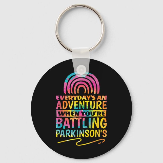 Parkinson Quote Design For Parkinsons Awareness  Key Ring (Front)