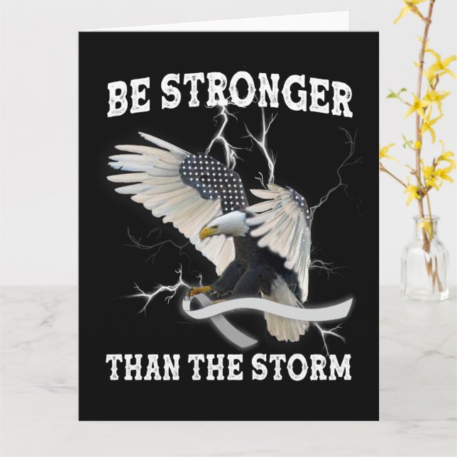 Parkinson's Awareness Eagle Be Stronger Than Storm Card (Yellow Flower)