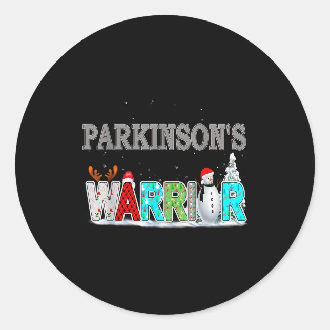 Parkinson's Awareness For Christmas  Classic Round Sticker (Front)
