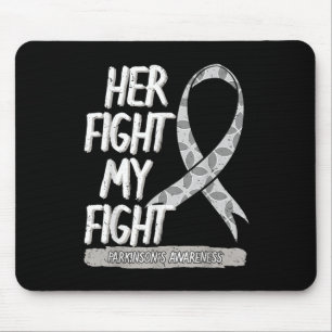 Parkinsons Awareness Grey Ribbon Idiopathic Shakin Mouse Pad