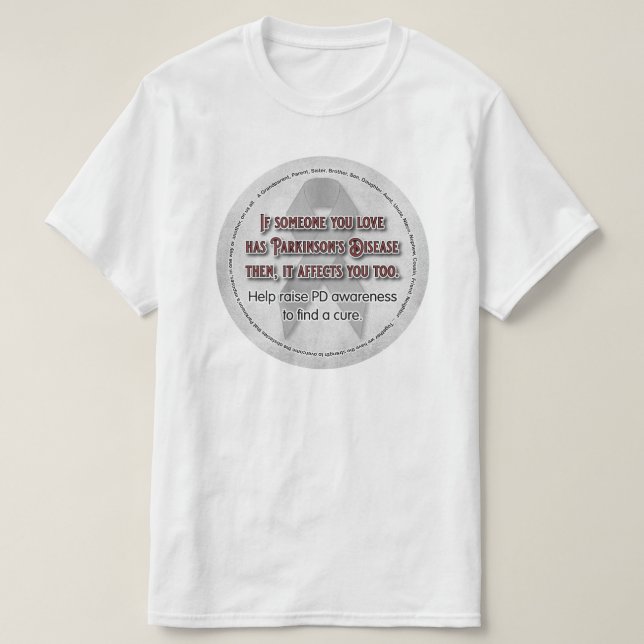Parkinson's Awareness If Someone You Love T-Shirt (Design Front)