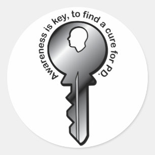 Parkinson's Awareness is Key Classic Round Sticker