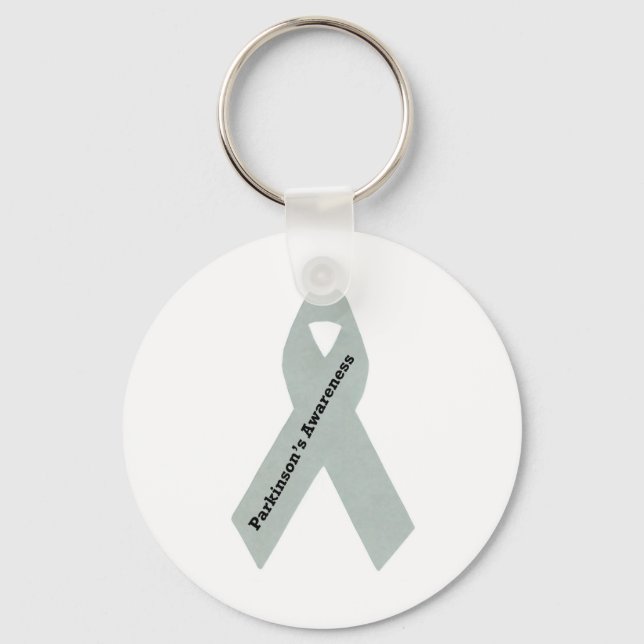 Parkinson's Awareness Ribbon Key Ring (Front)