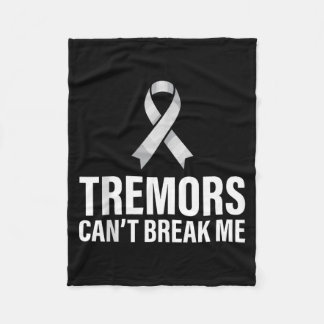 Parkinson's awareness support squad grey ribbon fleece blanket