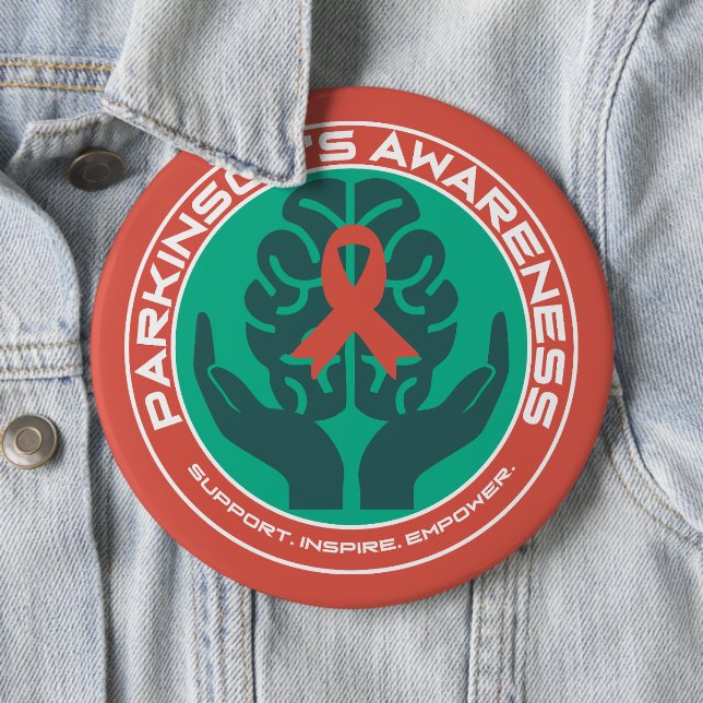 Parkinson's Awareness Supportive 6 Cm Round Badge (In Situ)