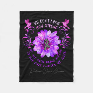 Parkinsons Disease Awareness Flower We Dont Know  Fleece Blanket