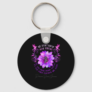 Parkinsons Disease Awareness Flower We Dont Know  Key Ring
