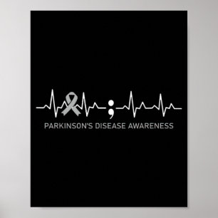 Parkinsons Disease Awareness Heartbeat - We Fight  Poster