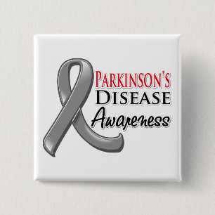 Parkinsons Disease Awareness Ribbon 15 Cm Square Badge