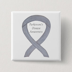 Parkinson's Disease Awareness Ribbon Art Pin