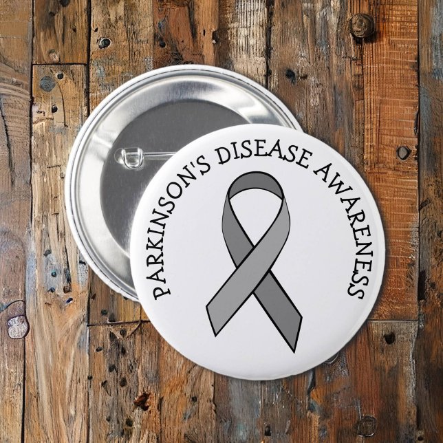 Parkinson's Disease Awareness Ribbon Button (Creator Uploaded)