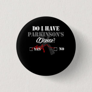Parkinsons Disease Awareness Yes No Warrior Surviv 3 Cm Round Badge