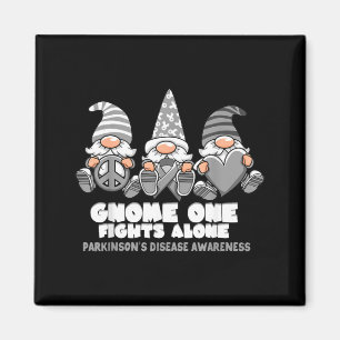 Parkinsons Disease Gnome Wearing A Fight Alone Magnet