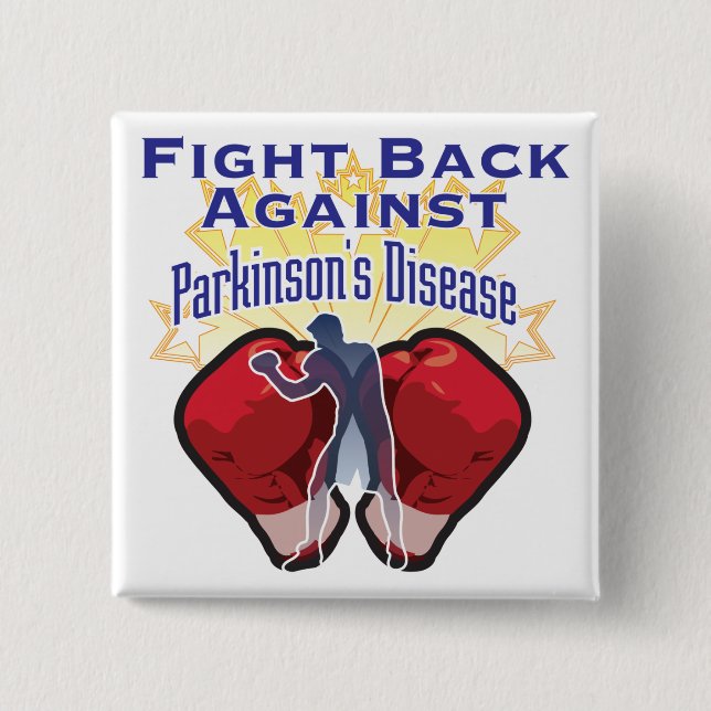 Parkinsons Fight Back Against 15 Cm Square Badge (Front)