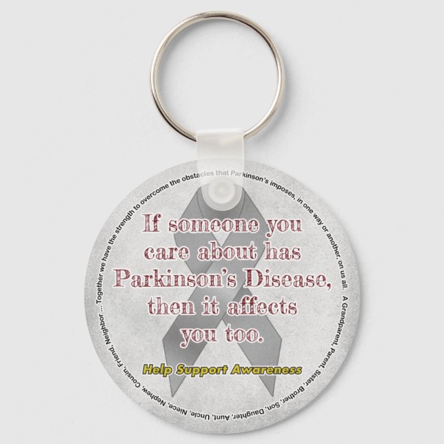 Parkinsons If You Care About Someone Key Ring (Front)