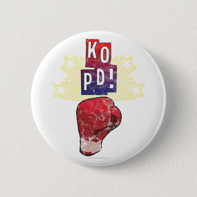 Parkinson's KO Distressed 6 Cm Round Badge (Front)