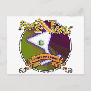 Parkinsons Martini Bar wCircle Always Shaken Postcard