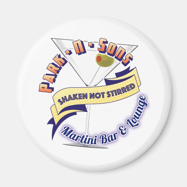Parkinson's Shaken not Stirred Magnet (Front)