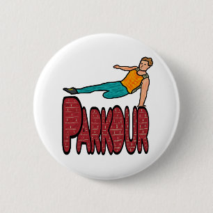 Parkour 6 Cm Round Badge