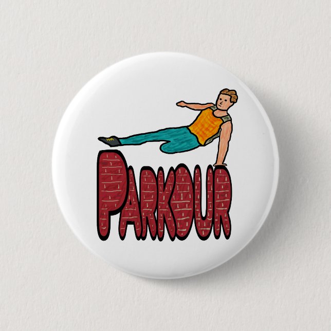 Parkour 6 Cm Round Badge (Front)