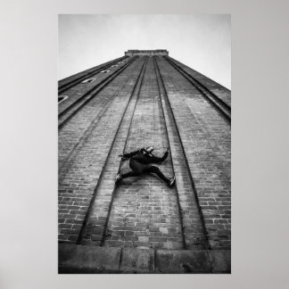Parkour Athlete climb San Marco Tower Poster