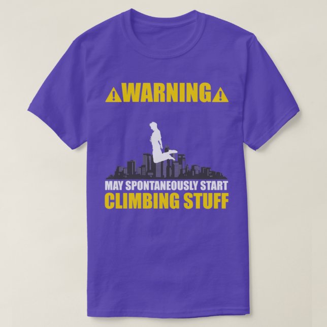 Parkour Bouldering amp Climbing Retro T-Shirt (Design Front)