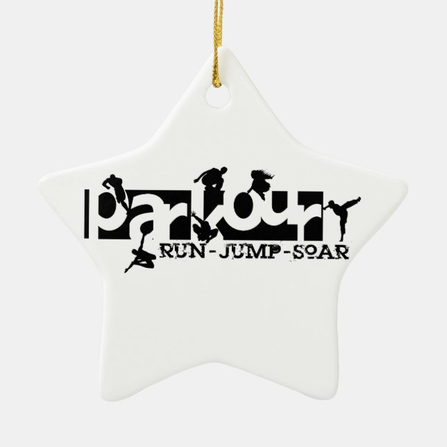 Parkour Ceramic Ornament (Front)