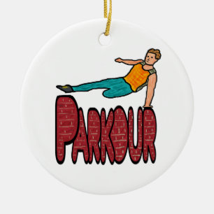 Parkour Ceramic Ornament