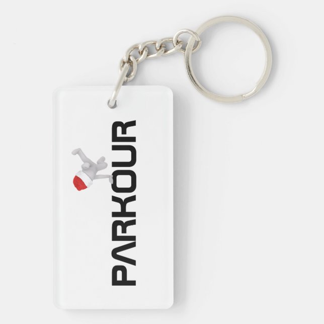 Parkour Christmas Key Ring (Back)