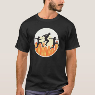 Parkour City Free Running Backflip Jumping Extreme T-Shirt