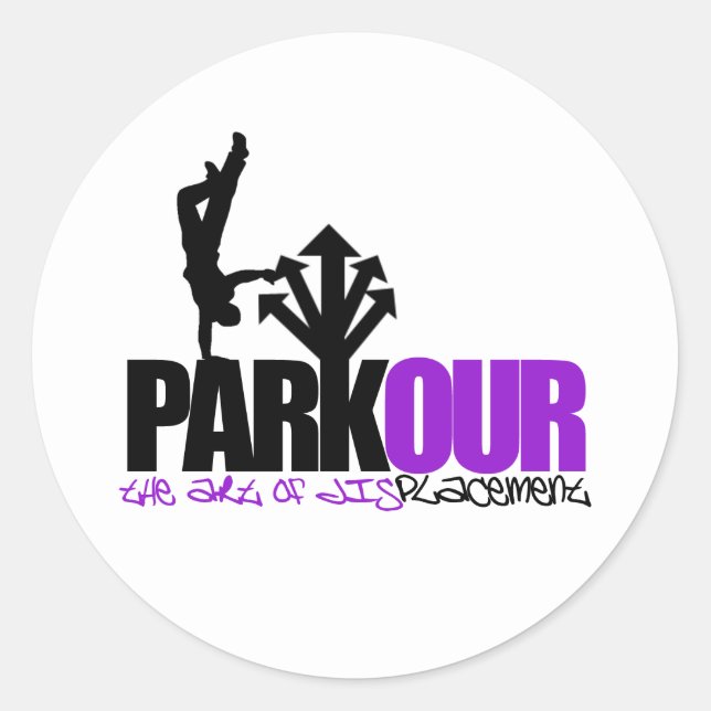 Parkour Classic Round Sticker (Front)