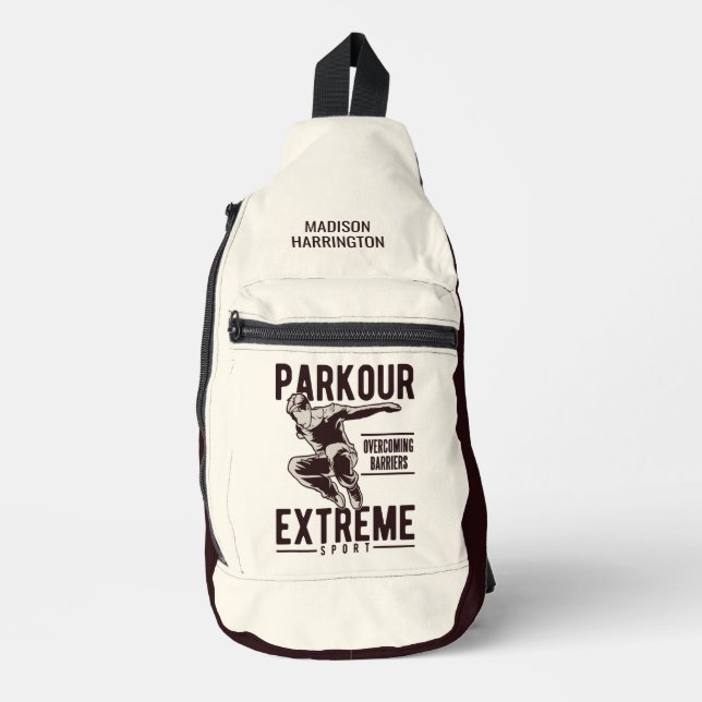 PARKOUR custom name Sling Bag (Front)