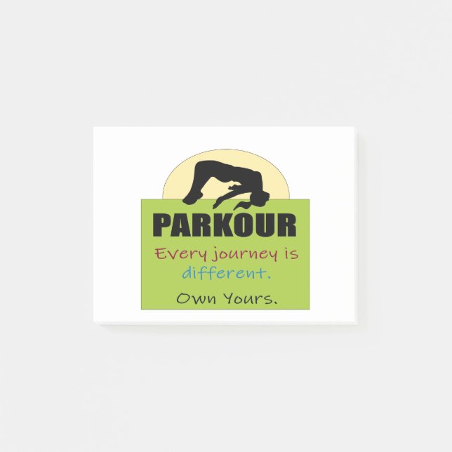 Parkour-Every Journey Is Different Own Yours Post-it Notes (Front)