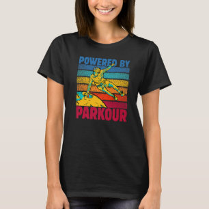 Parkour extreme Powered by parkour runner funny sa T-Shirt