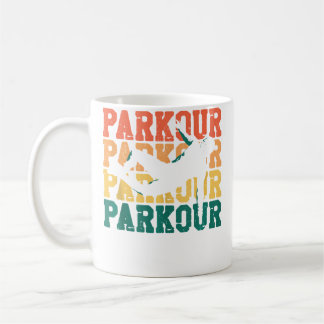 Parkour Free Running Traceur Retro Vintage Parkour Coffee Mug