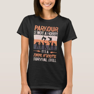 Parkour Free Running Traceur Zombie Vintage Retro T-Shirt