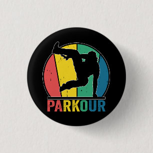Parkour Free Running Training Traceur Retro 3 Cm Round Badge