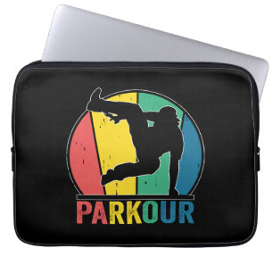 Parkour Free Running Training Traceur Retro Laptop Sleeve