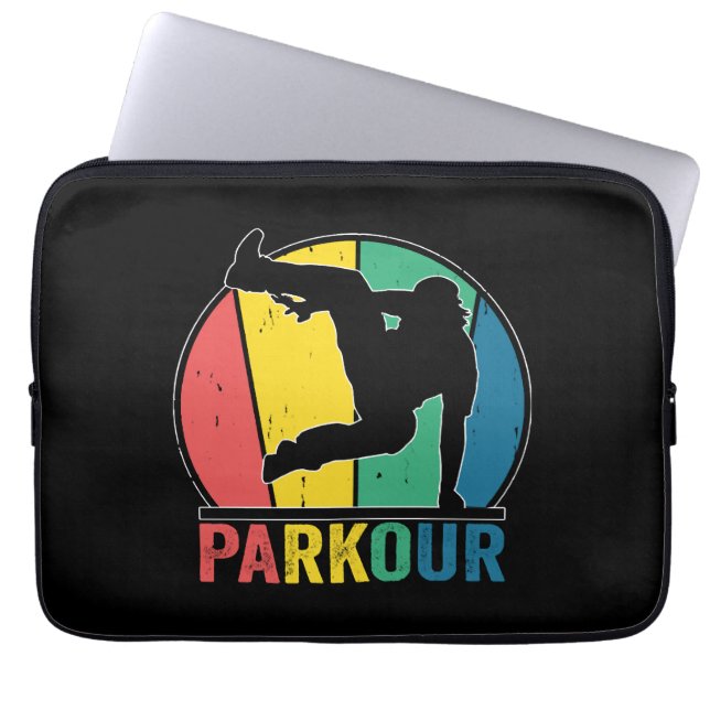Parkour Free Running Training Traceur Retro  Laptop Sleeve (Front)